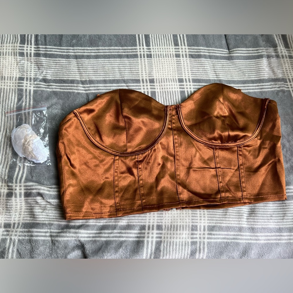 Copper Tube Top with Chain Straps